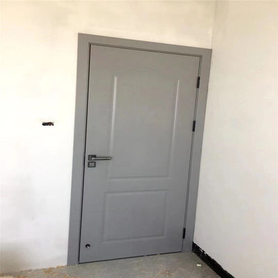 घर के लिए इस्तेमाल किया एकल दरवाजा एल्यूमीनियम पहने लकड़ी प्रवेश द्वार के साथ ग्रे रंग