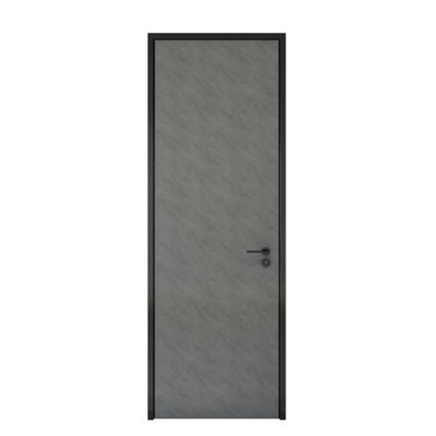 900mm लकड़ी अनाज बाहरी दरवाजे, ISO9001 धातुई काले लकड़ी सामने के दरवाजे