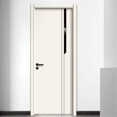 आंतरिक डब्ल्यूपीसी एल्यूमीनियम पहने लकड़ी प्रवेश दरवाजे की मोटाई 40/45 मिमी लॉक के साथ